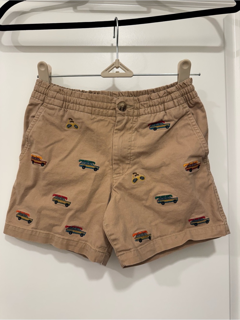 Polo by Ralph Lauren Beige Embroidered Surf Truck kid's Shorts